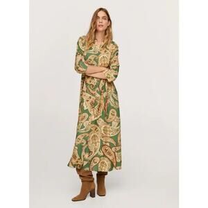 Mango Paisley Print Maxi Dress NWT - Size Large